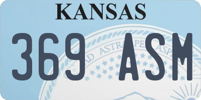 KS license plate 369ASM