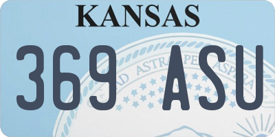 KS license plate 369ASU