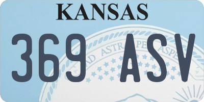 KS license plate 369ASV