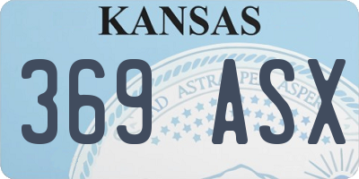 KS license plate 369ASX