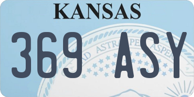 KS license plate 369ASY