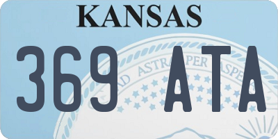 KS license plate 369ATA
