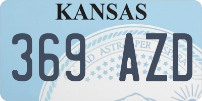 KS license plate 369AZD
