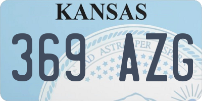 KS license plate 369AZG