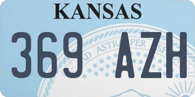 KS license plate 369AZH