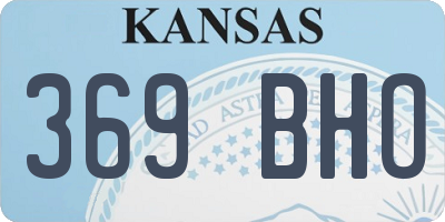 KS license plate 369BHO