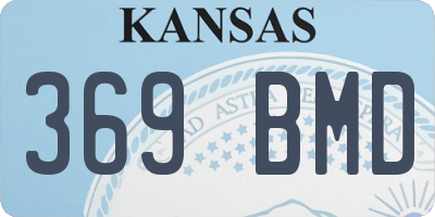 KS license plate 369BMD
