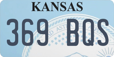 KS license plate 369BQS