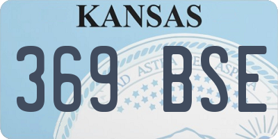 KS license plate 369BSE
