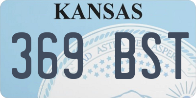 KS license plate 369BST
