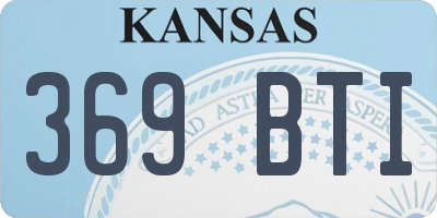 KS license plate 369BTI