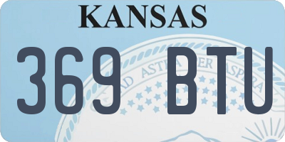 KS license plate 369BTU
