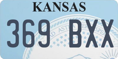 KS license plate 369BXX