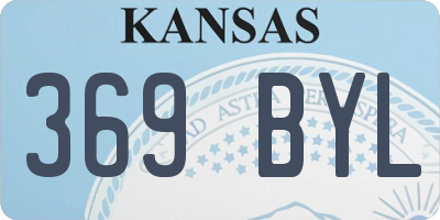 KS license plate 369BYL