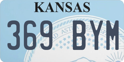 KS license plate 369BYM