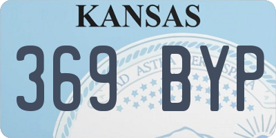 KS license plate 369BYP