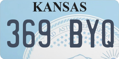 KS license plate 369BYQ