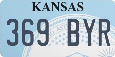 KS license plate 369BYR