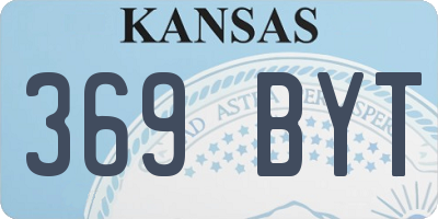 KS license plate 369BYT
