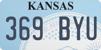 KS license plate 369BYU