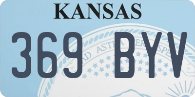 KS license plate 369BYV