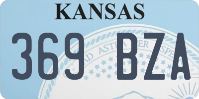 KS license plate 369BZA