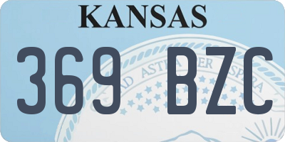 KS license plate 369BZC