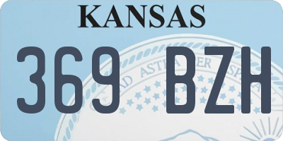 KS license plate 369BZH