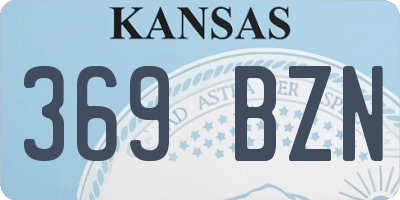 KS license plate 369BZN