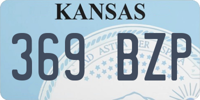 KS license plate 369BZP