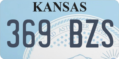 KS license plate 369BZS