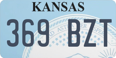 KS license plate 369BZT