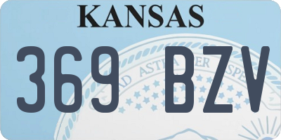 KS license plate 369BZV