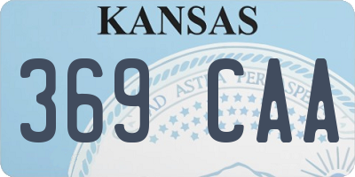 KS license plate 369CAA