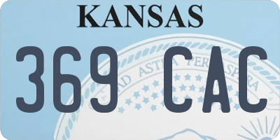KS license plate 369CAC