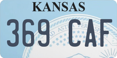 KS license plate 369CAF