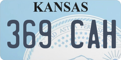 KS license plate 369CAH