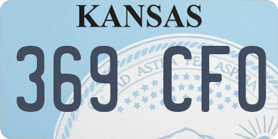 KS license plate 369CFO
