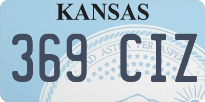 KS license plate 369CIZ
