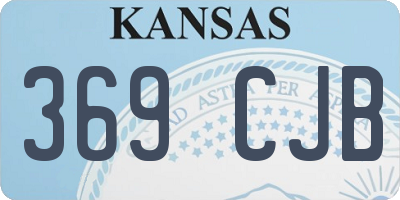 KS license plate 369CJB