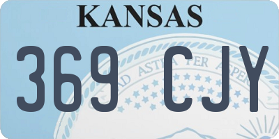 KS license plate 369CJY