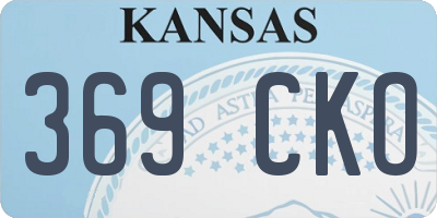 KS license plate 369CKO