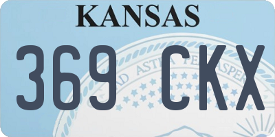 KS license plate 369CKX