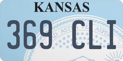 KS license plate 369CLI