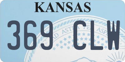 KS license plate 369CLW