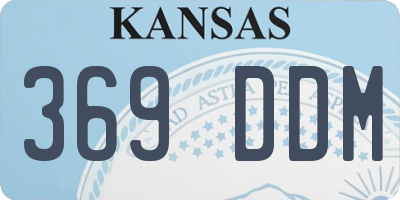 KS license plate 369DDM