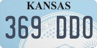 KS license plate 369DDO