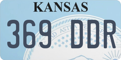 KS license plate 369DDR