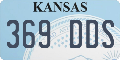 KS license plate 369DDS