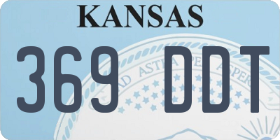 KS license plate 369DDT